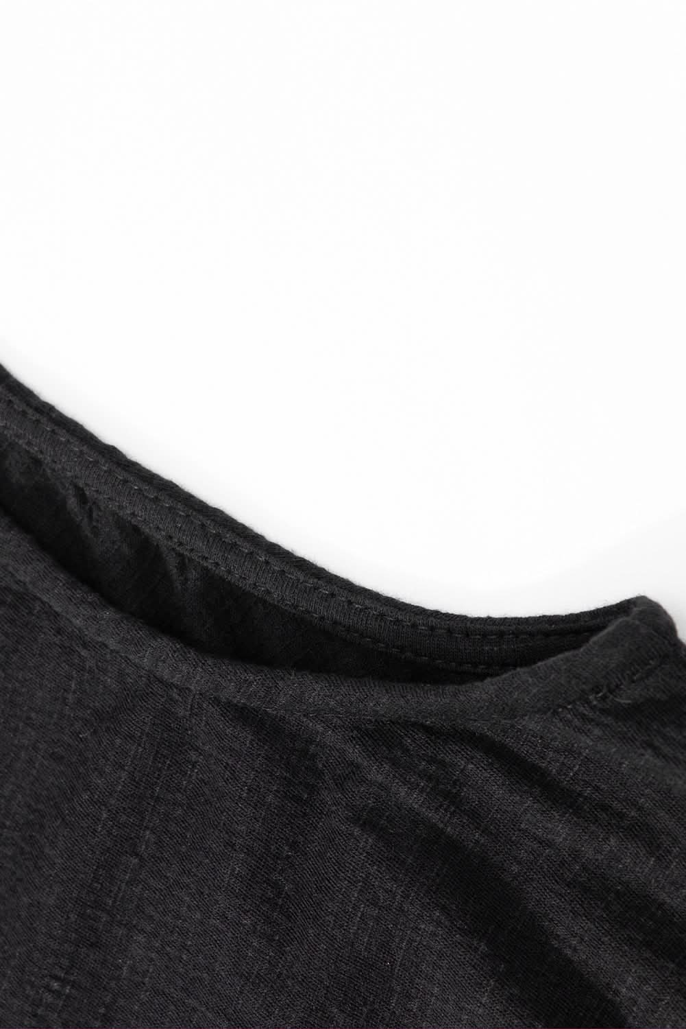 Plus size black smocked jumpsuit 