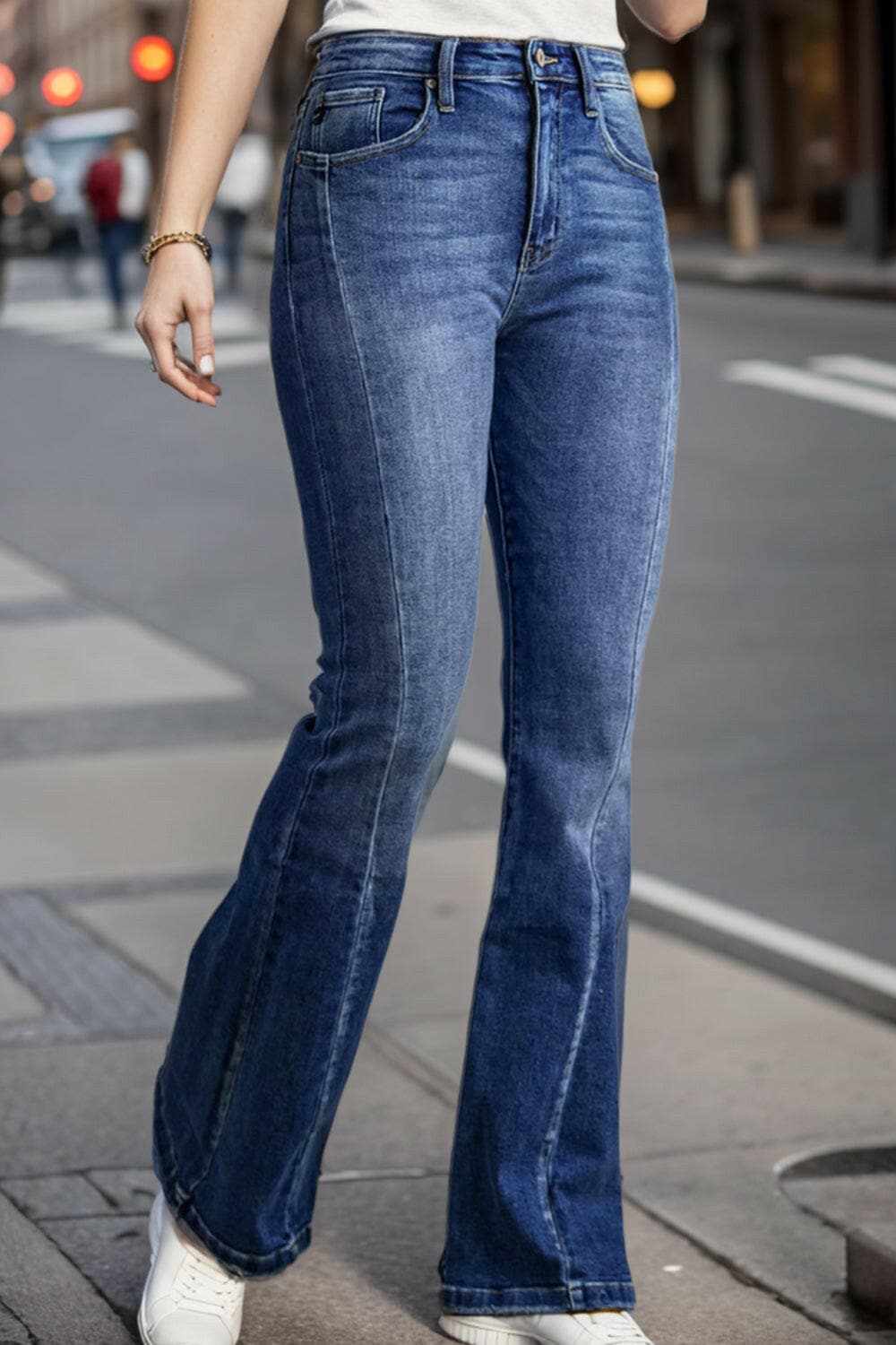 Plus size chic high waist flares - Love Salve 