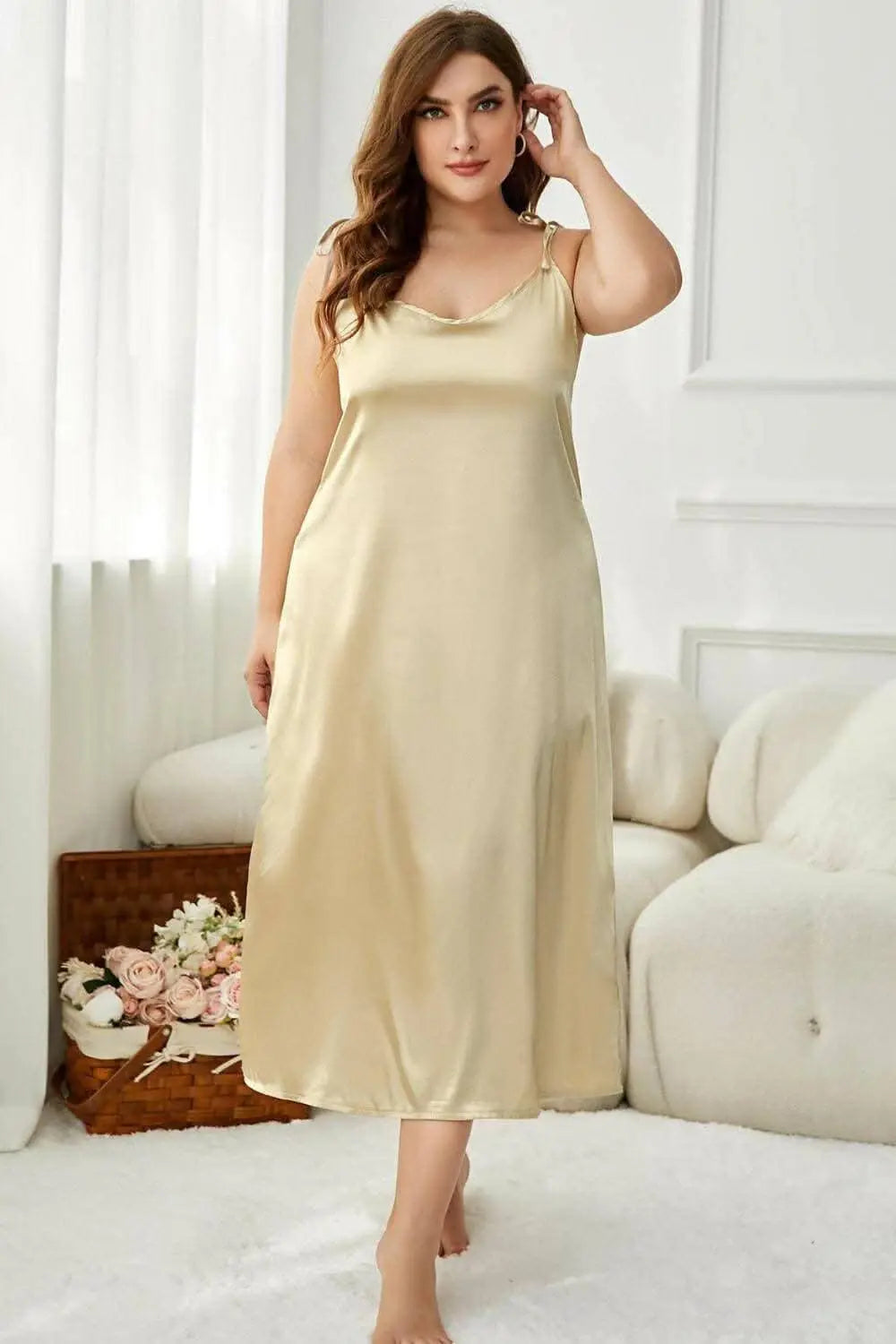 Plus size elegant midi dress - Love Salve 
