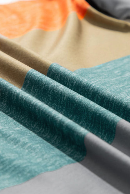 Plus size green stripe pullover - Love Salve 