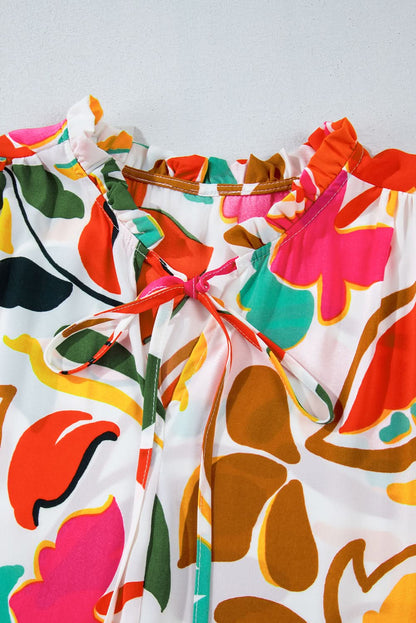 Plus size orange floral dress - Love Salve 
