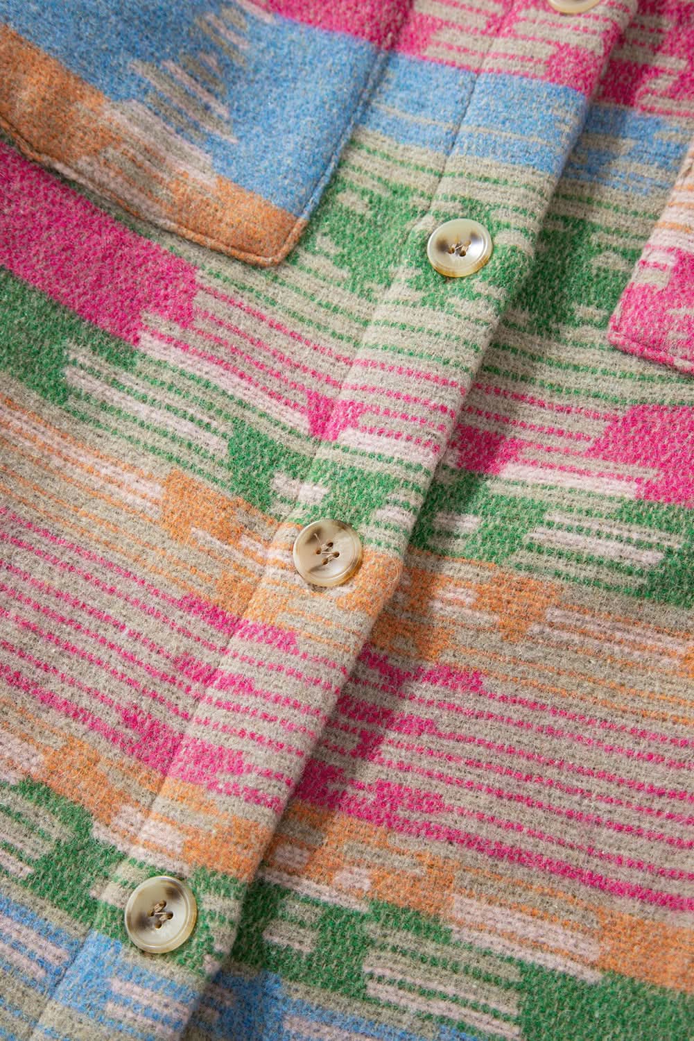 Plus size pink aztec shacket - Love Salve 