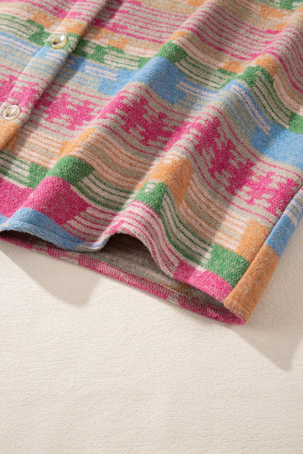 Plus size pink aztec shacket - Love Salve 