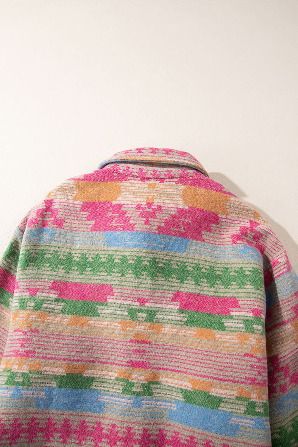 Plus size pink aztec shacket - Love Salve 