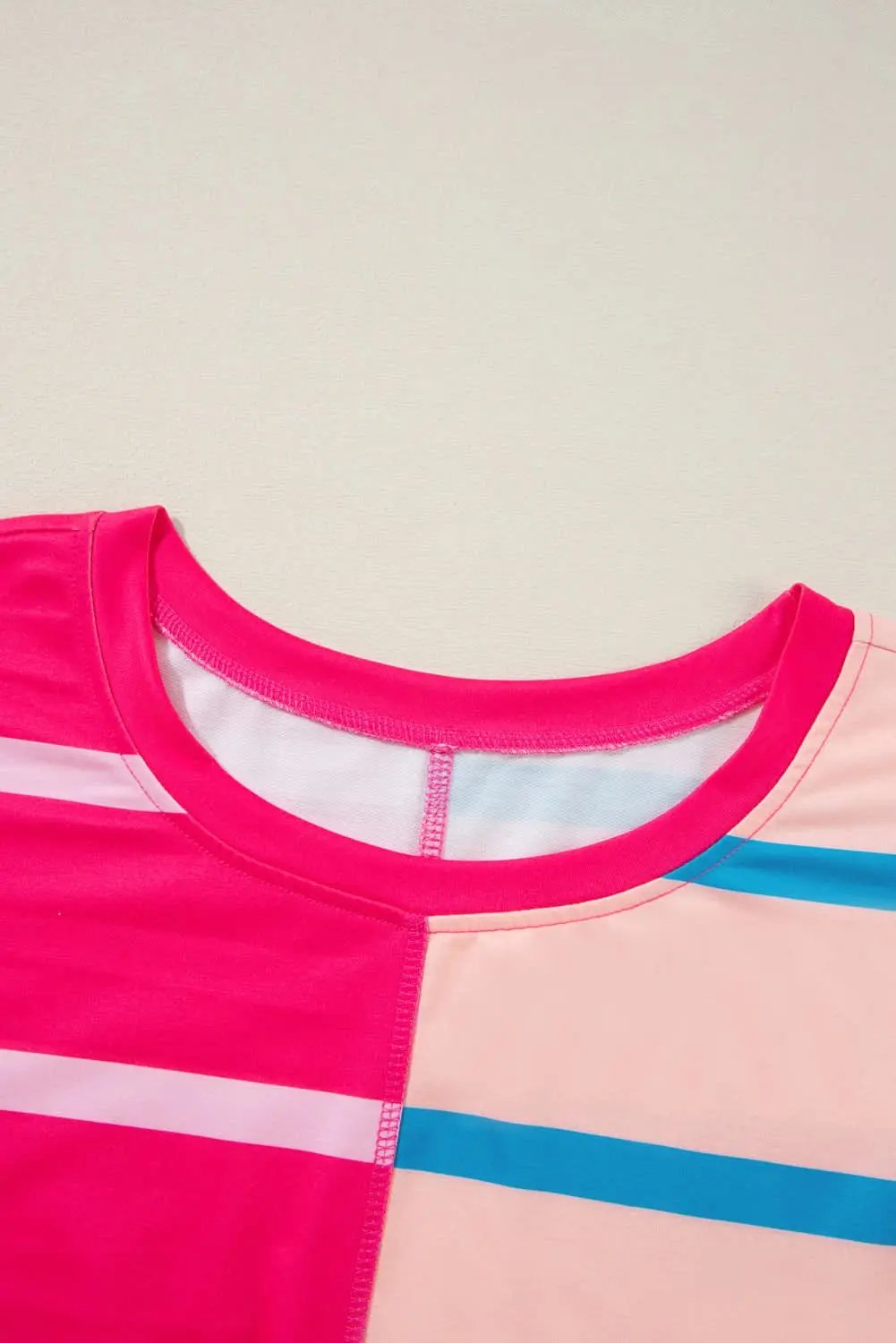 Plus size rose stripe tee - Love Salve 