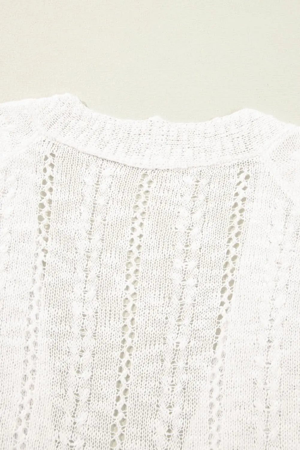 Plus size white open cardigan - Love Salve 