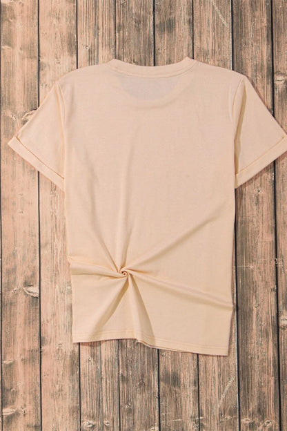 Pumpkin round neck tee - comfy style - Love Salve 