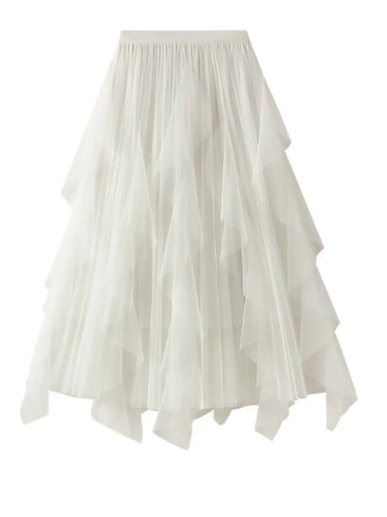 Pleated Chiffon Midi Skirt Lightweight Elegant Multi Layered Design Miss Sparkling