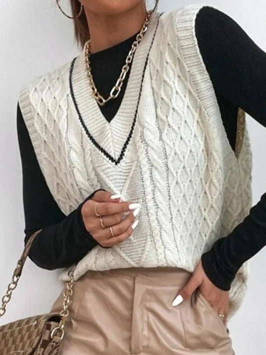 Cropped Knit Sweater Vest V Neck For Effortless Fall Layering Miss Sparkling
