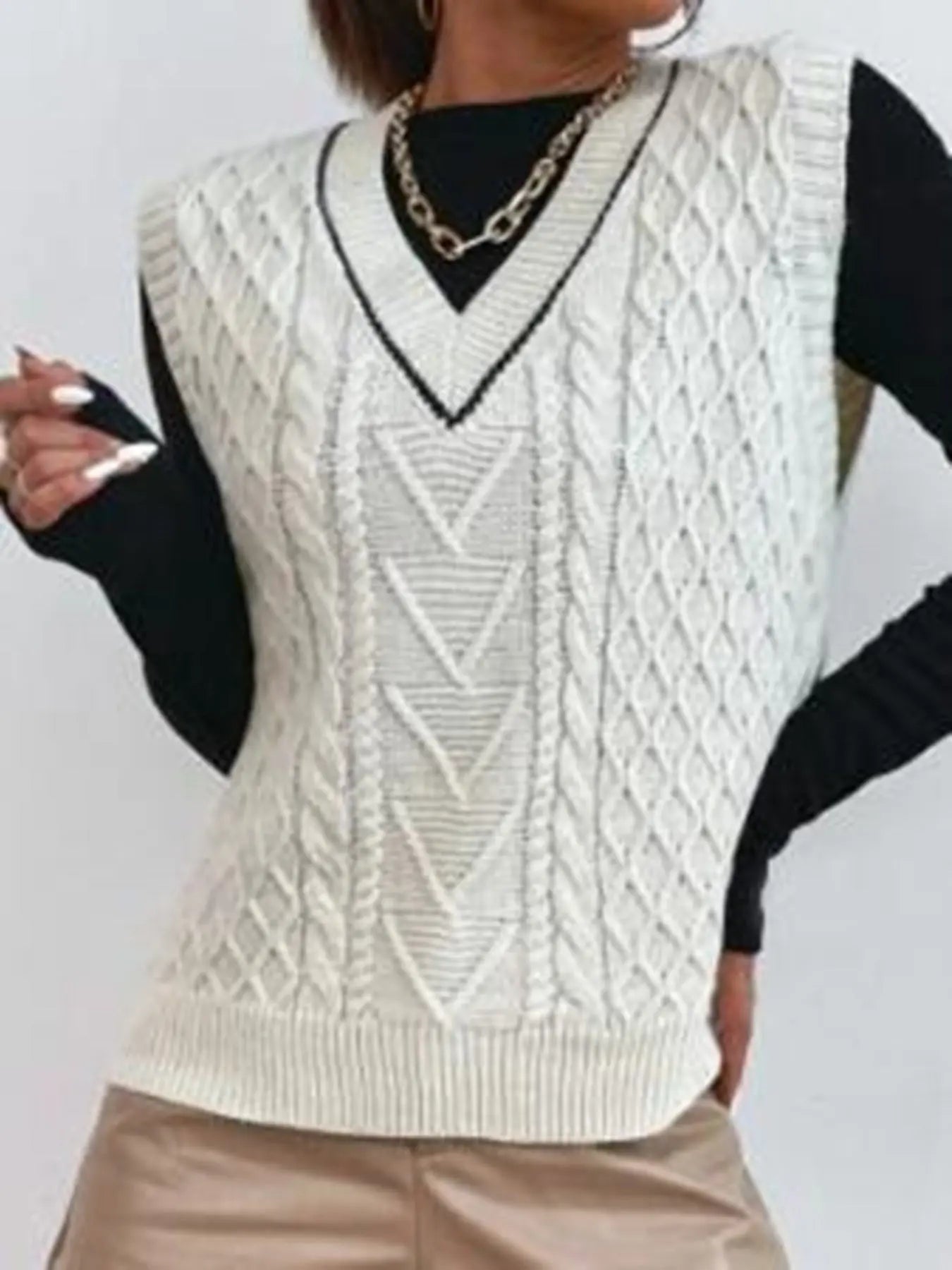 Cropped Knit Sweater Vest V Neck For Effortless Fall Layering Miss Sparkling