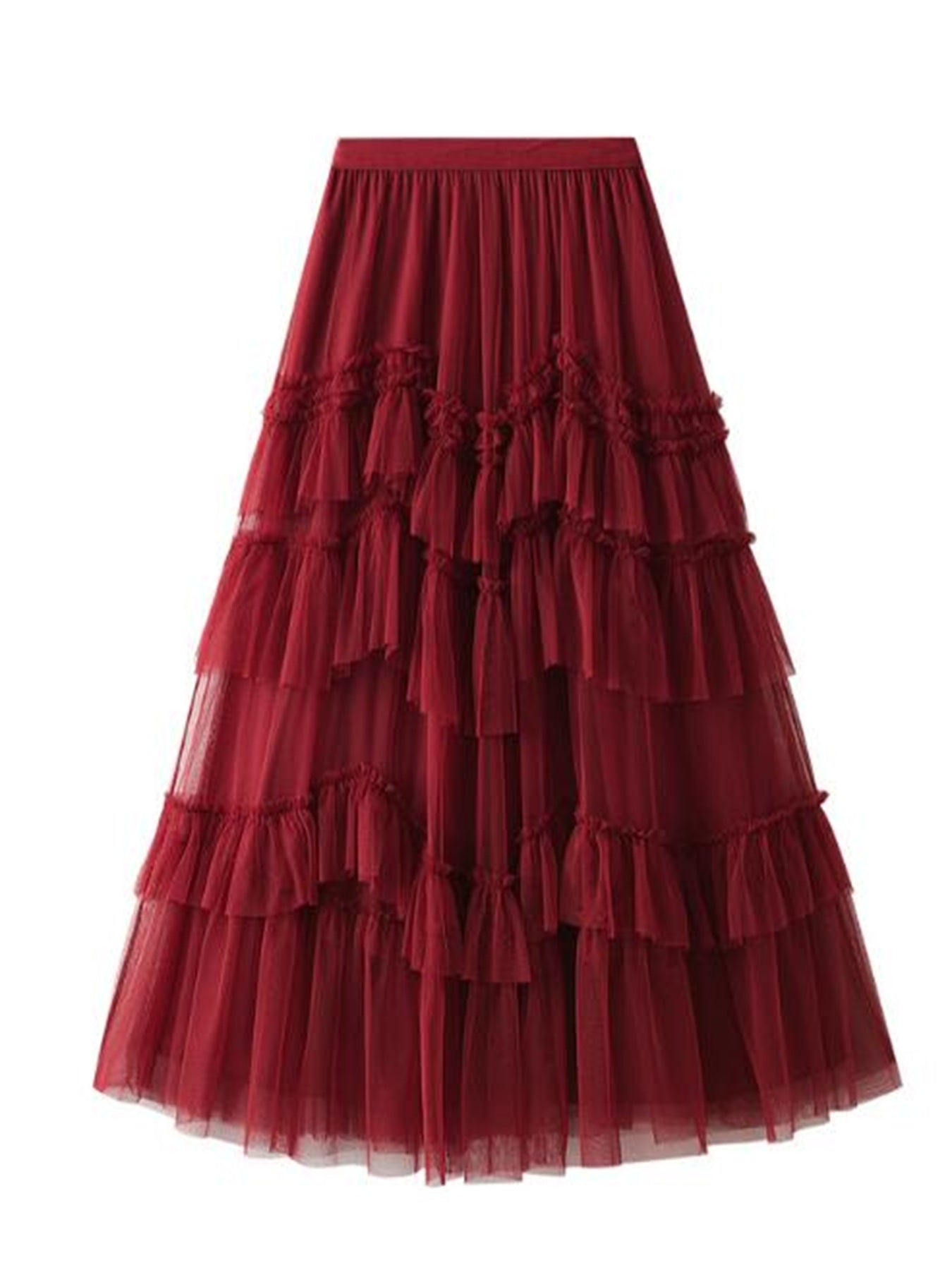 Ruffle chiffon midi skirt Miss Sparkling