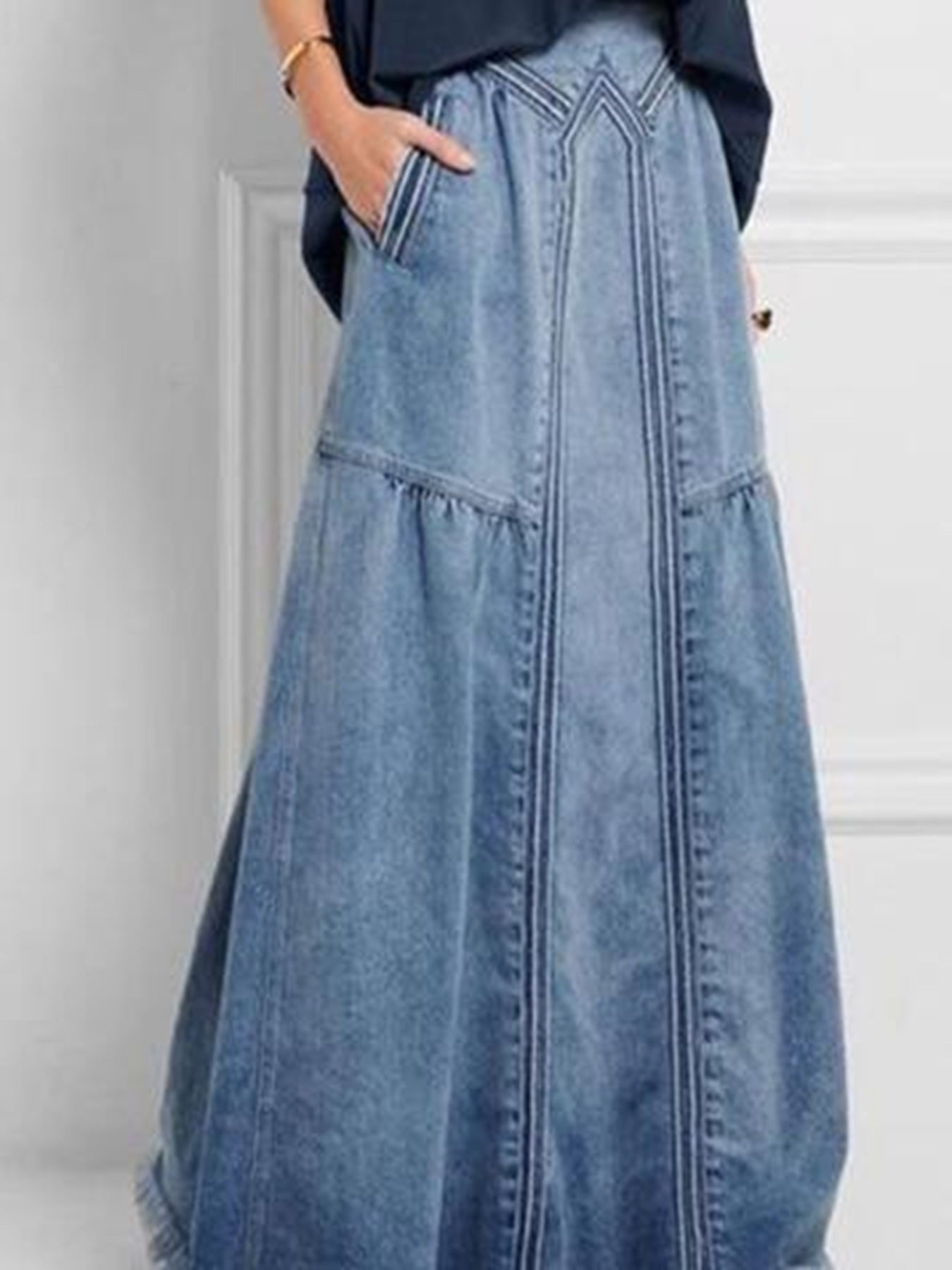 Maxi denim skirt Miss Sparkling