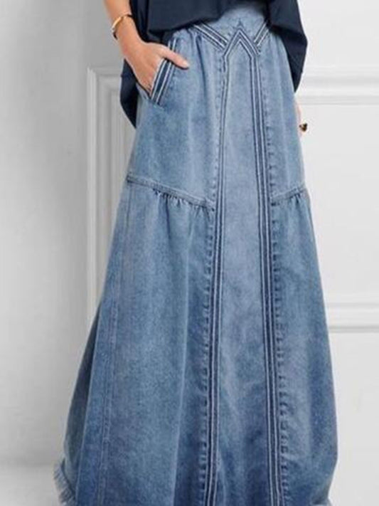 Maxi denim skirt Miss Sparkling