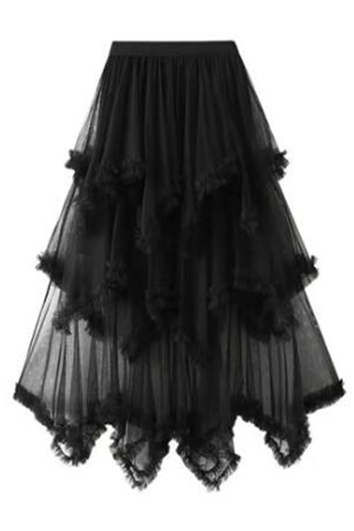 Layered Mesh High Waist Skirt Miss Sparkling