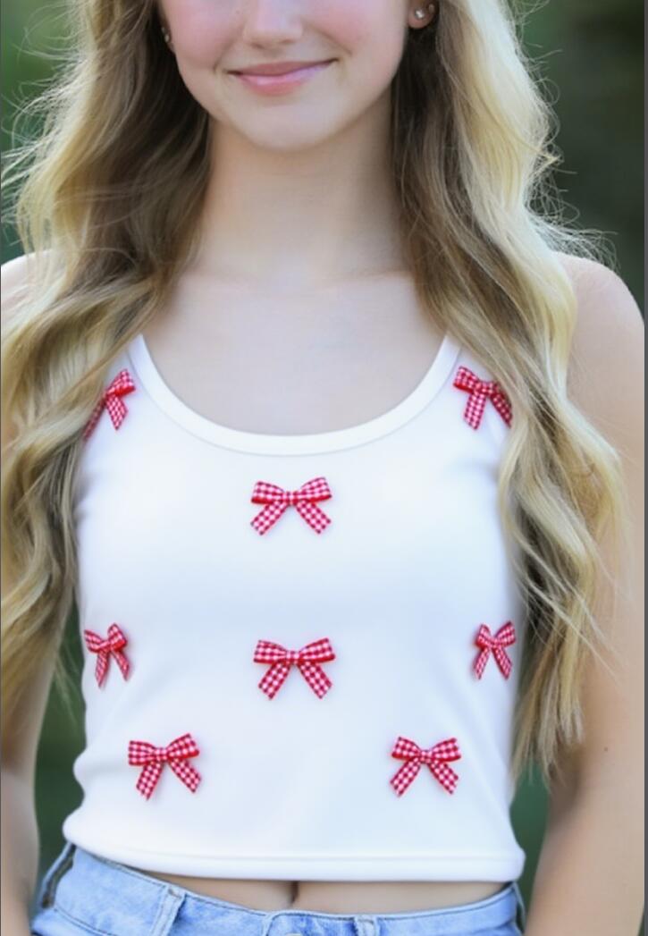 Cropped bow tank Miss Sparkling