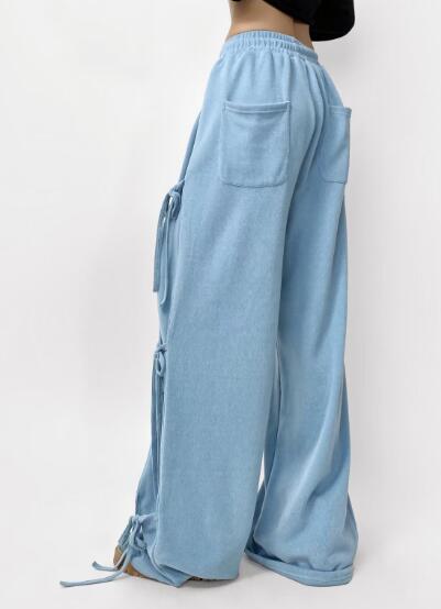 Side tie ribbon bows sweat pants Miss Sparkling