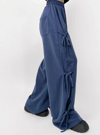 Side tie ribbon bows sweat pants Miss Sparkling