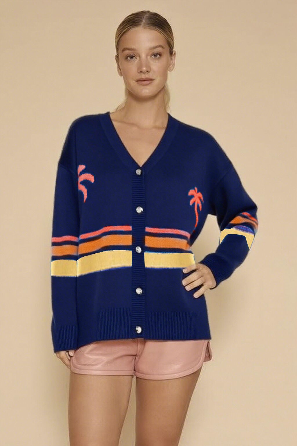 Ocean sunset knit cardigan Miss Sparkling