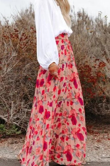Miss Sparkling Floral Maxi Skirt Miss Sparkling