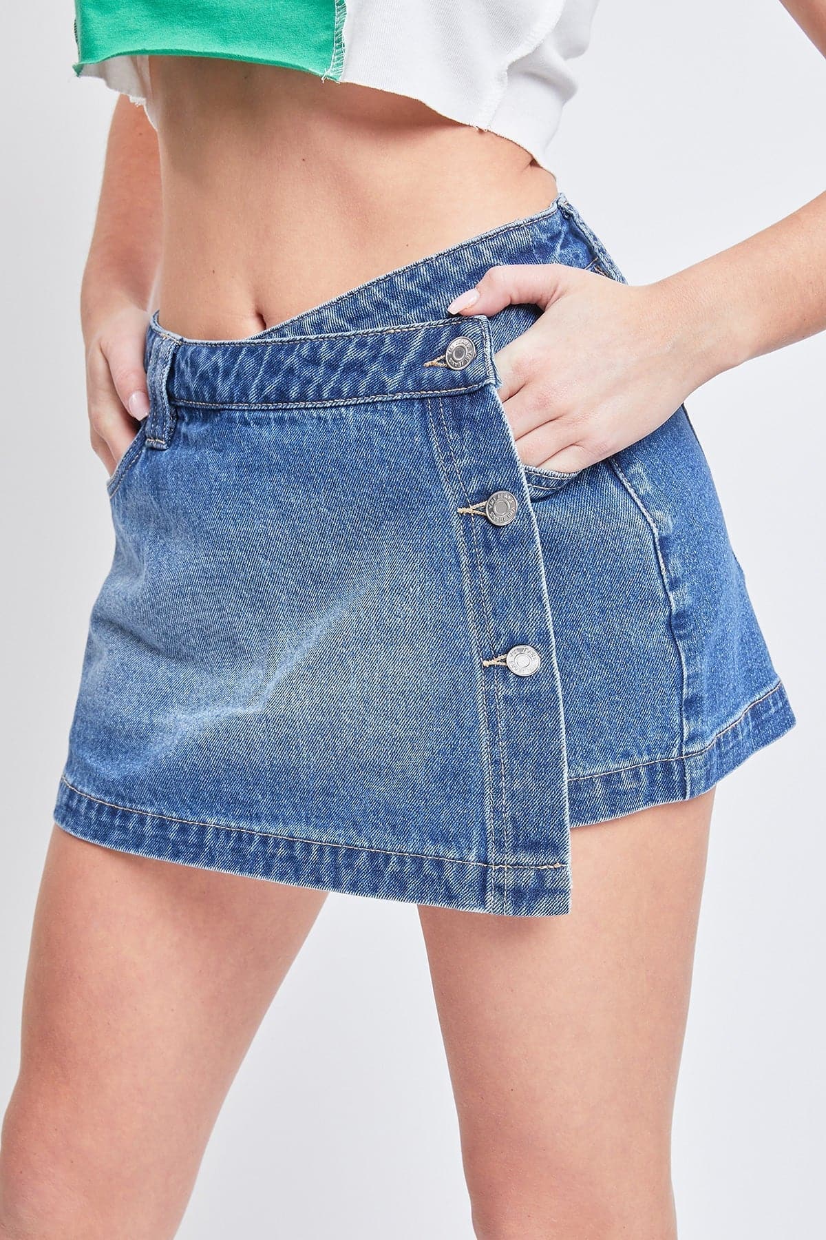 Women's Denim Wrap Skort YMI JEANS