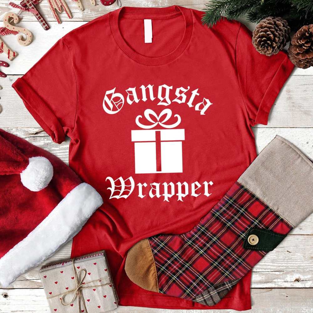 Gangsta Wrapper  Christmas Tee Adorb Custom Tees