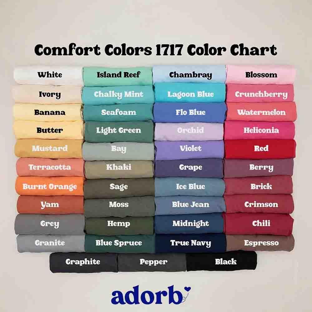 Detail of the Adorb Custom Tees Retro UFO Cowboy Tee's collar, showcasing the quality ribbing on this Comfort Colors shirt.