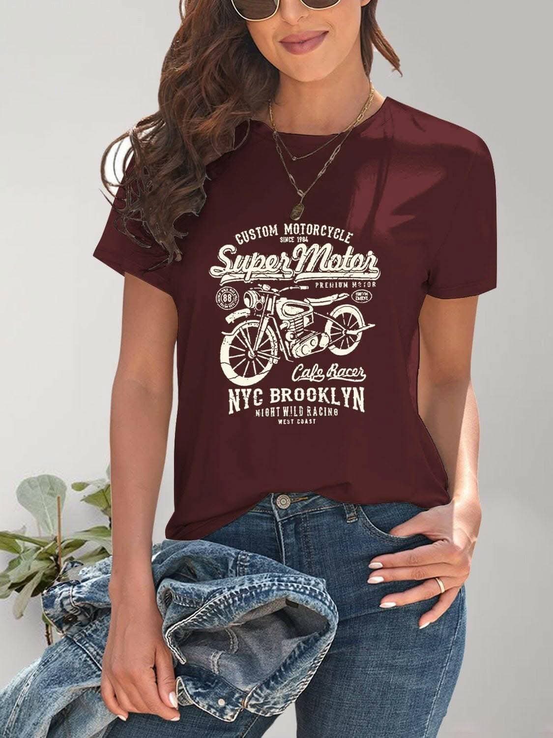 Rev up with motorcycle tee 