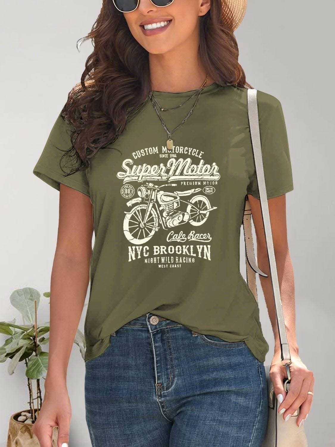 Rev up with motorcycle tee 