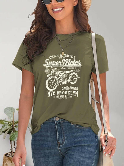 Rev up with motorcycle tee 