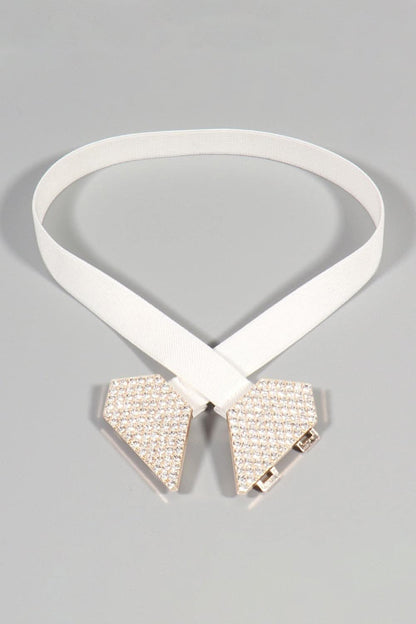 Rhinestone heart buckle belt - Love Salve 
