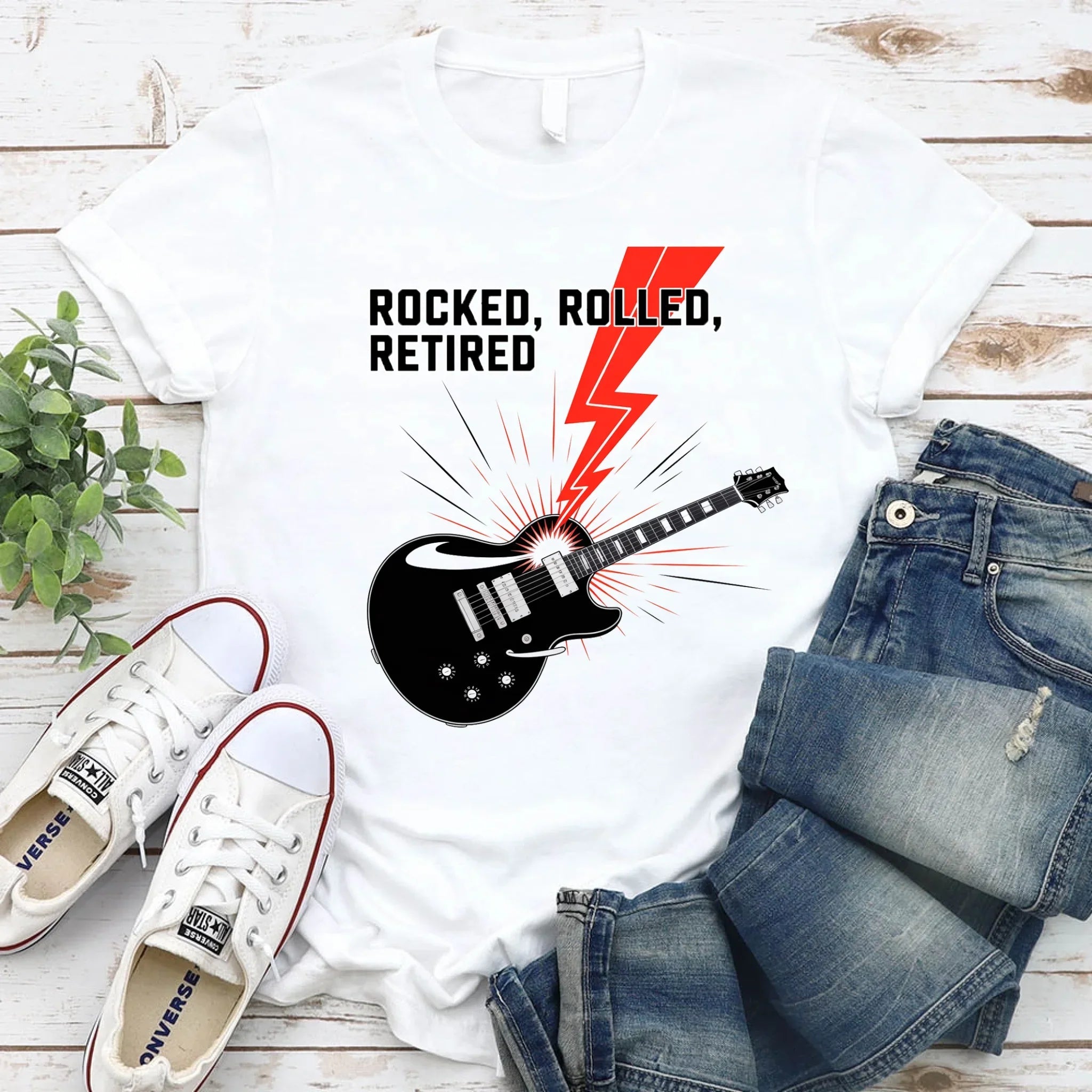 Rocked Rolled Retired T-Shirt – Funny Retirement Gift Shirt Adorb.co