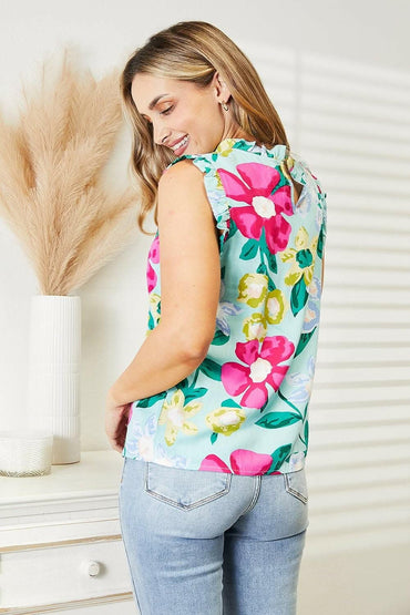 Romantic ruffled floral top - Love Salve 