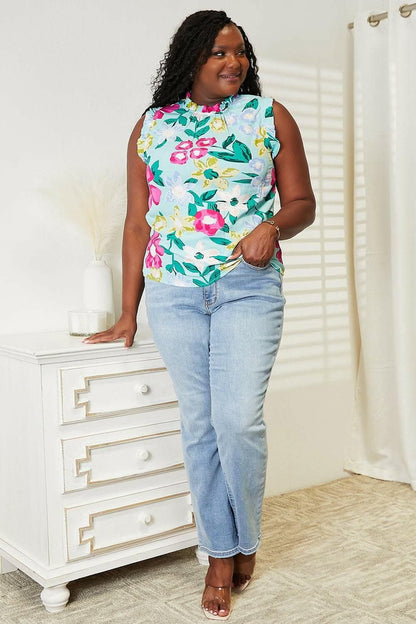 Romantic ruffled floral top - Love Salve 