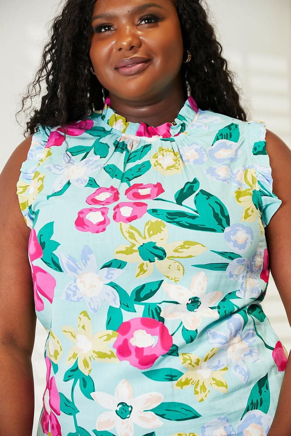 Romantic ruffled floral top - Love Salve 