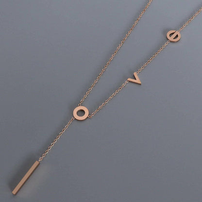 Rose gold monogram necklace 