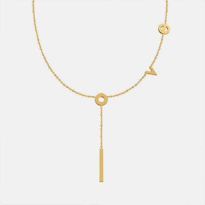 Rose gold monogram necklace 