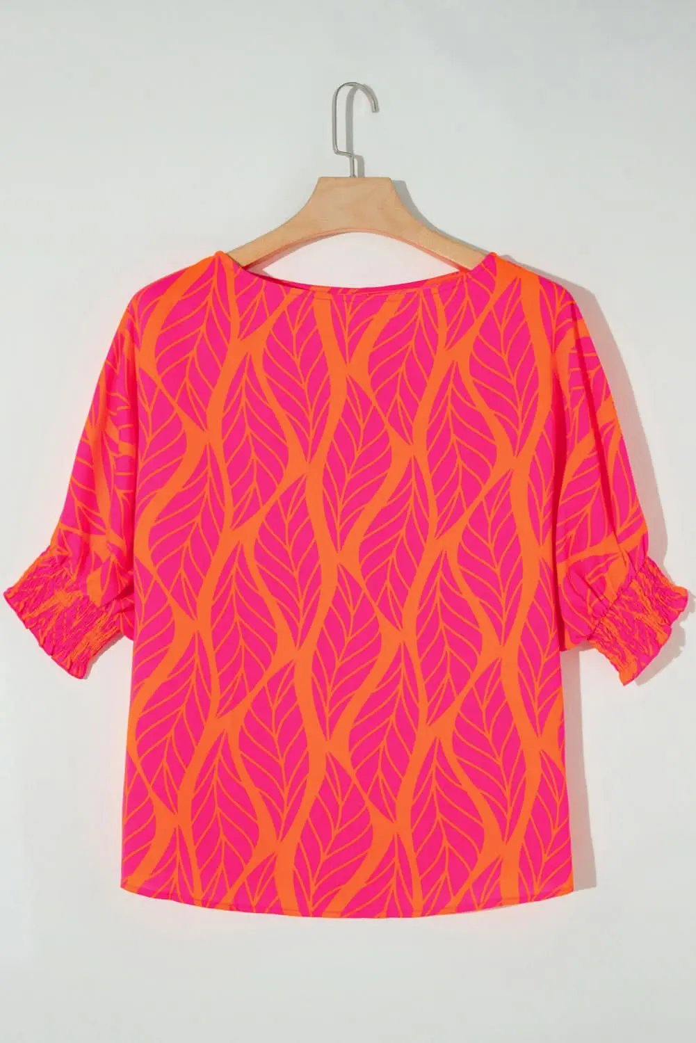 Rose leafy plus size blouse - Love Salve 