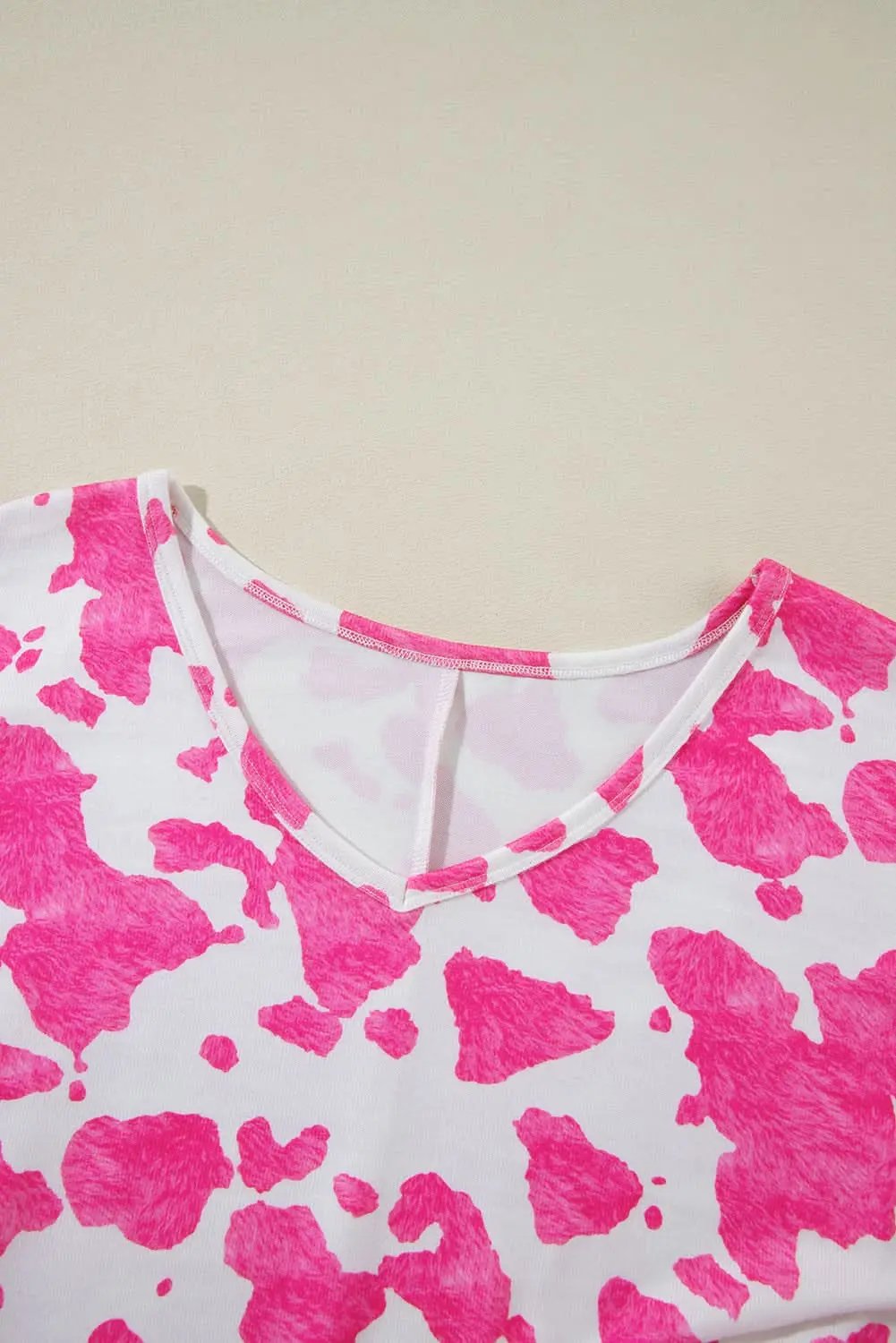 Rose leopard print plus size top - Love Salve 