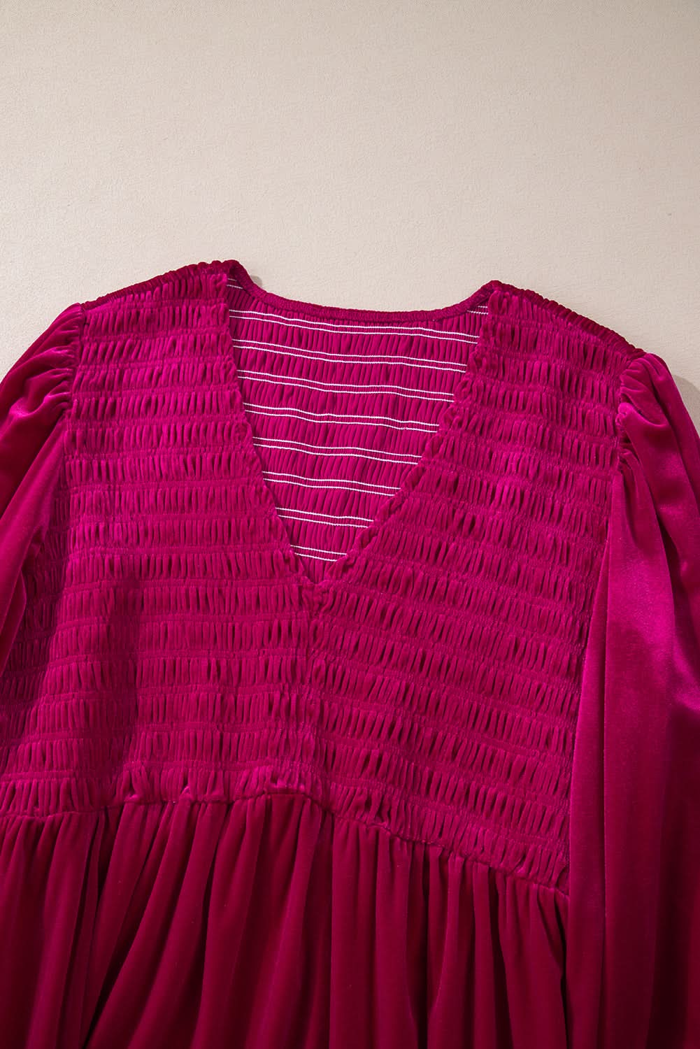 Rose red velvet plus size dress - Love Salve 