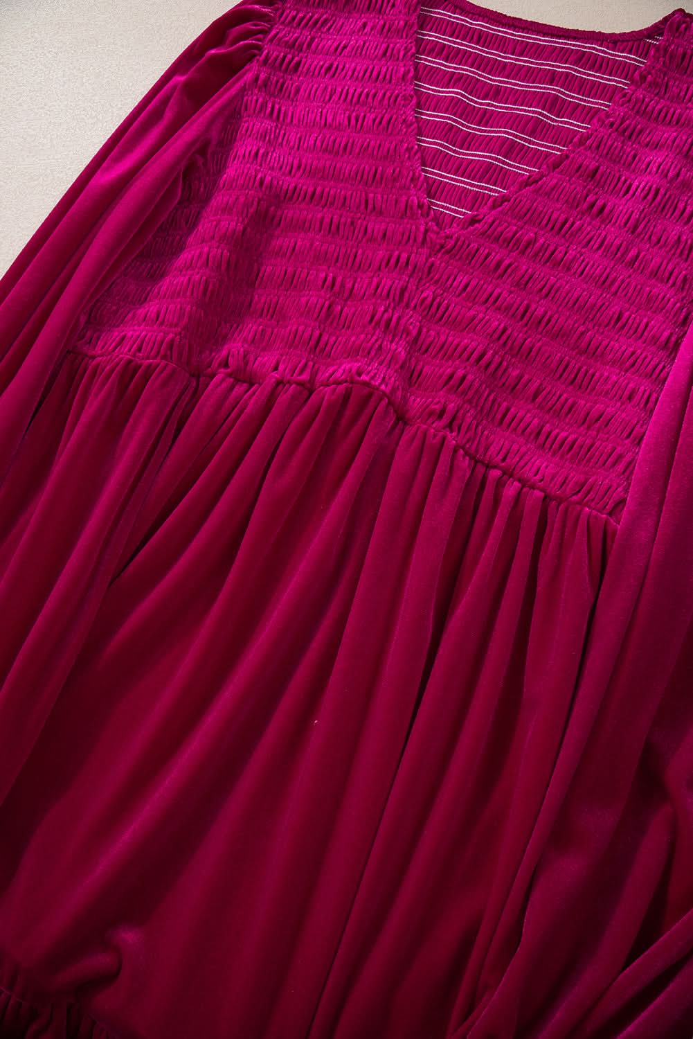 Rose red velvet plus size dress - Love Salve 