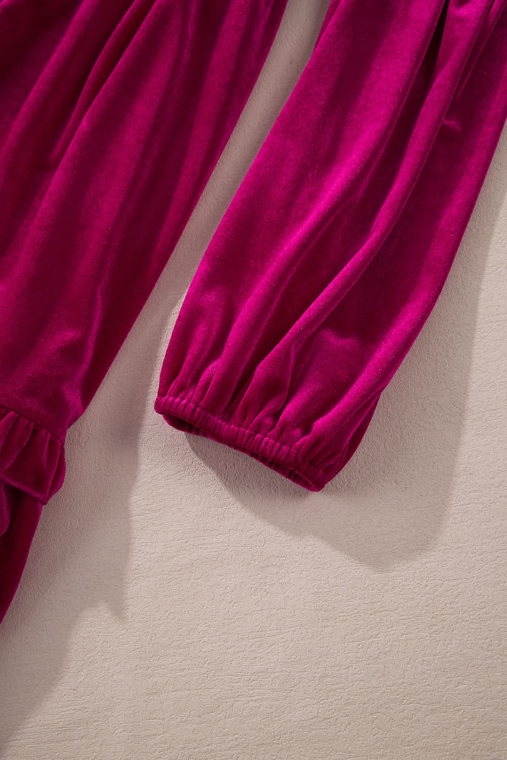 Rose red velvet plus size dress - Love Salve 