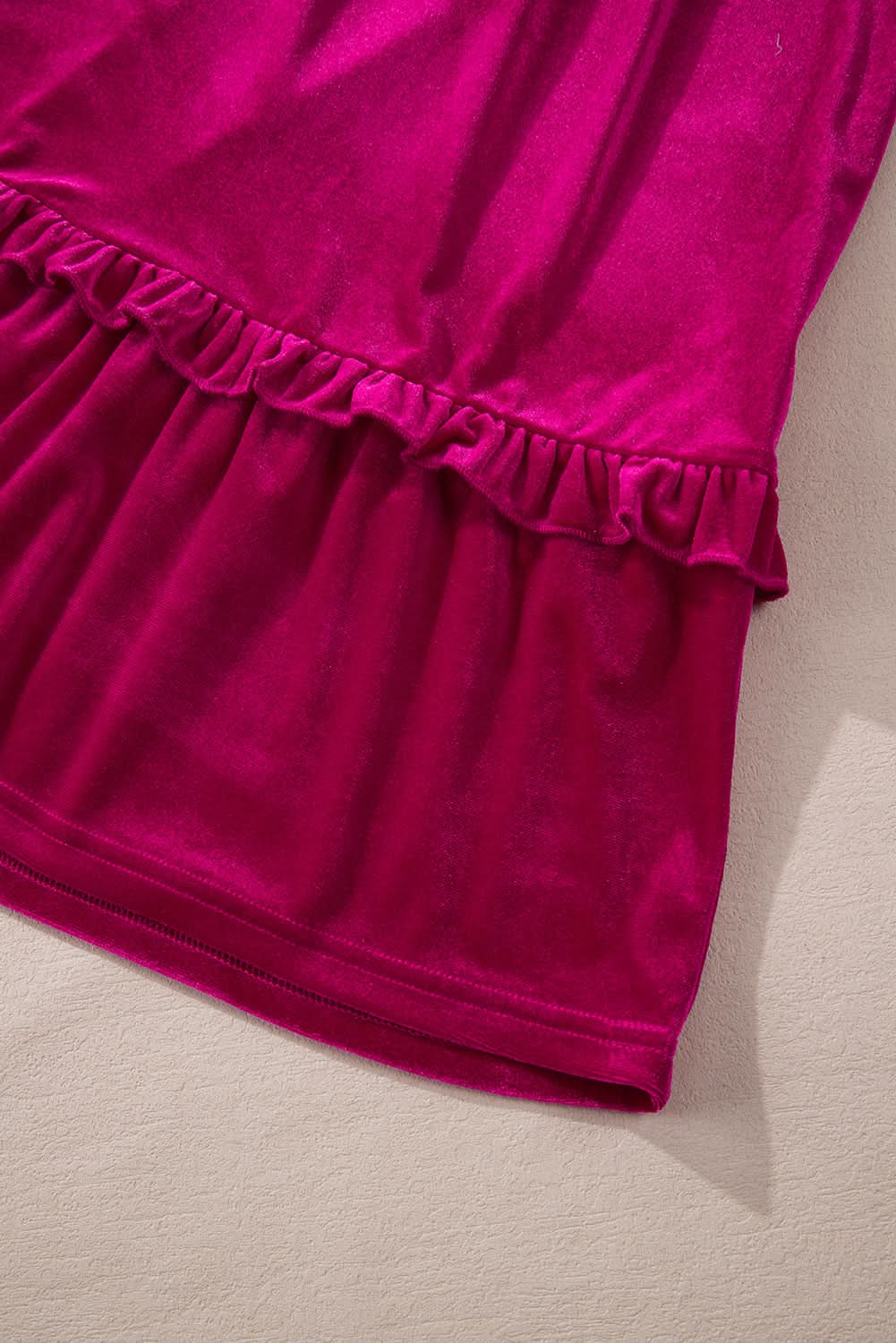 Rose red velvet plus size dress - Love Salve 