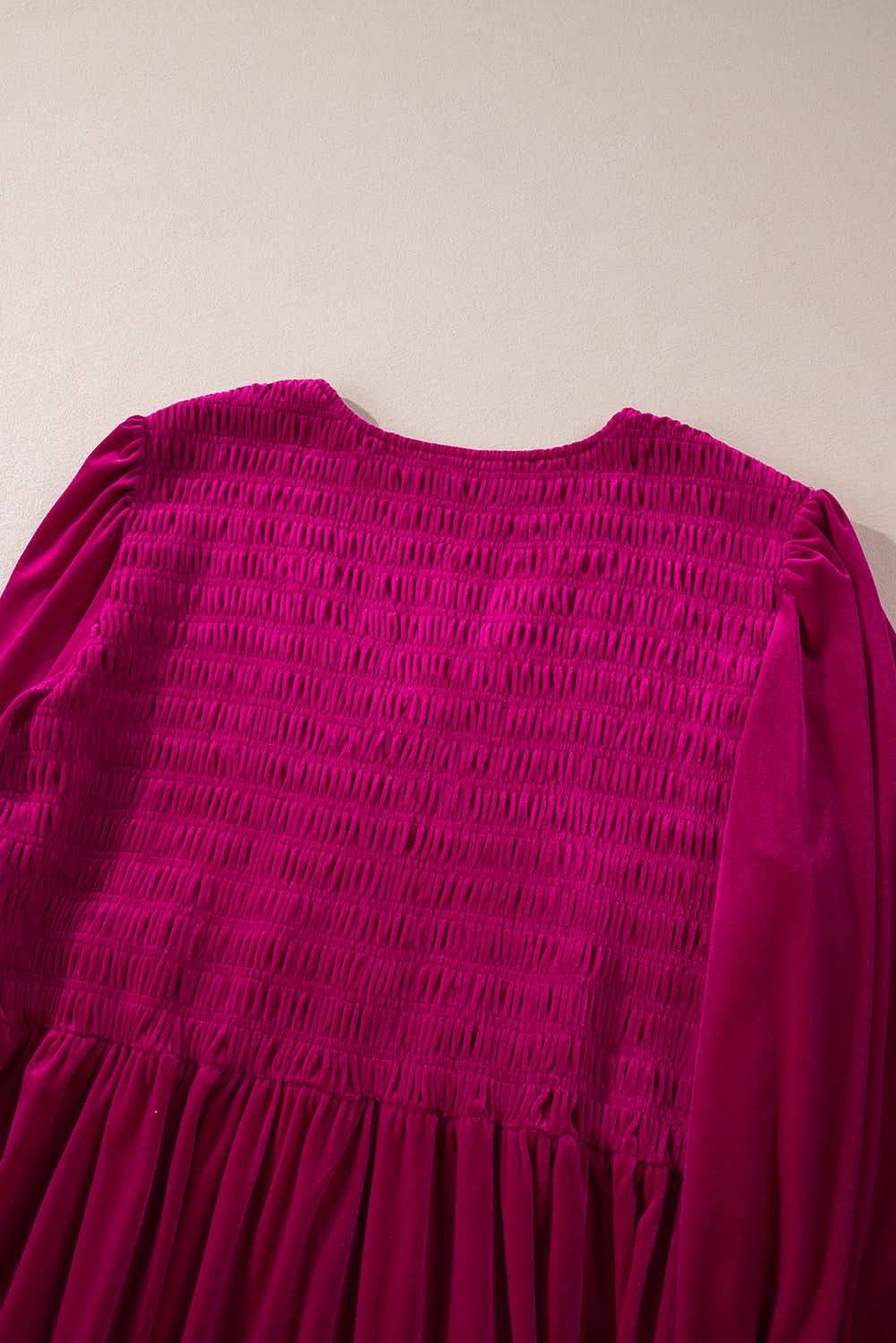 Rose red velvet plus size dress - Love Salve 