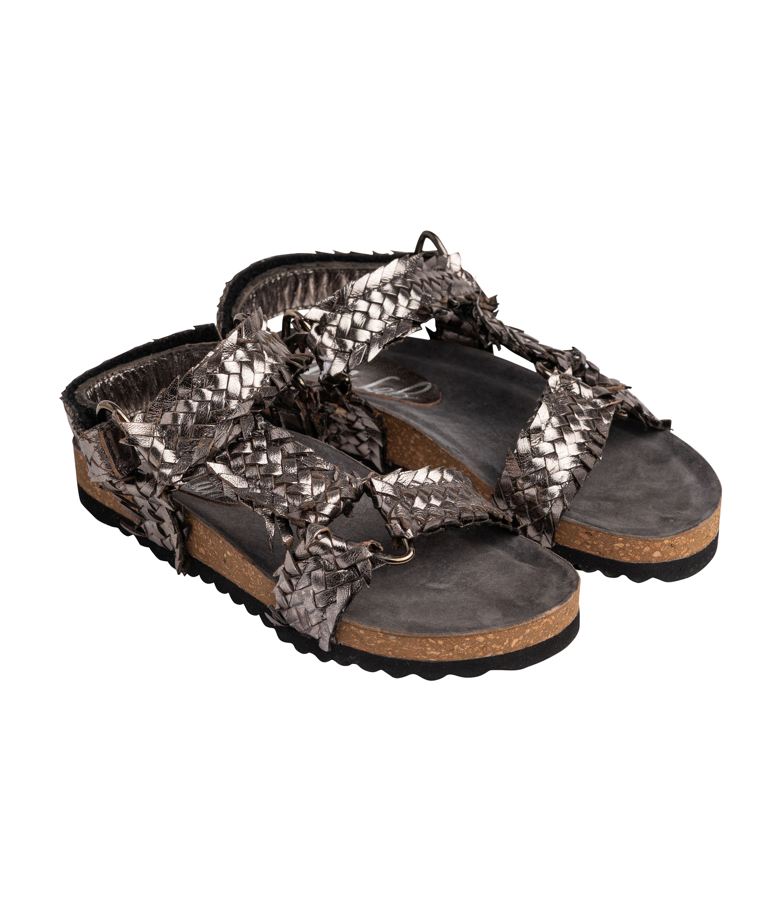 River Dance Woven Sandal Pewter with Adjustable Straps Naughty Monkey