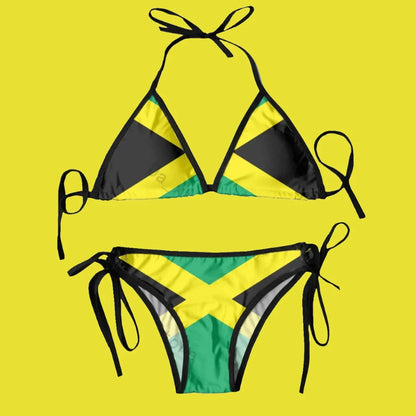 Jamaican Flag Two Piece Swimsuit for Confident Women