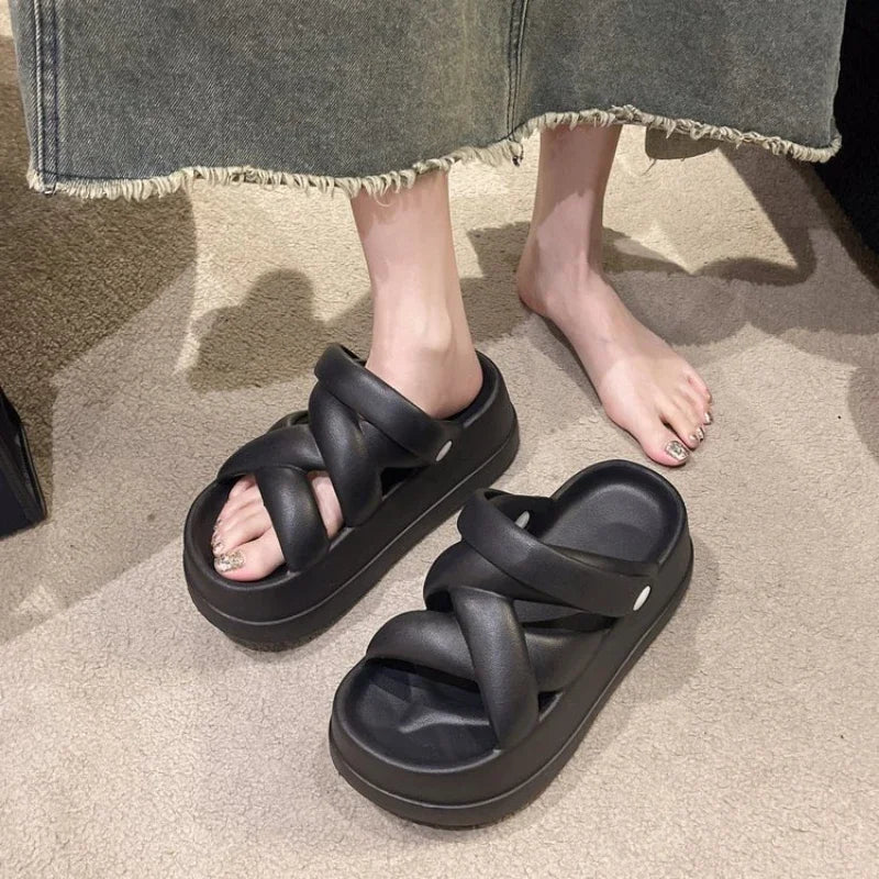 Thick Sole Heightened Comfortable Women's Sandals for Summer - Love Salve 