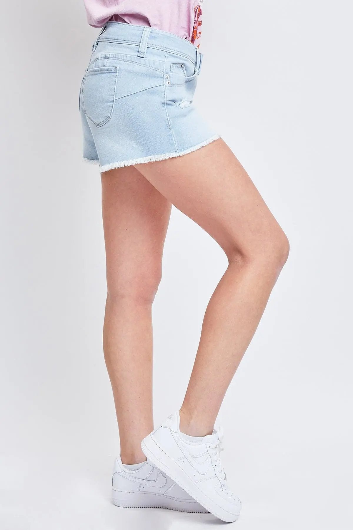 Women's WannaBettaButt Low Rise Frayed Shorts - Love Salve