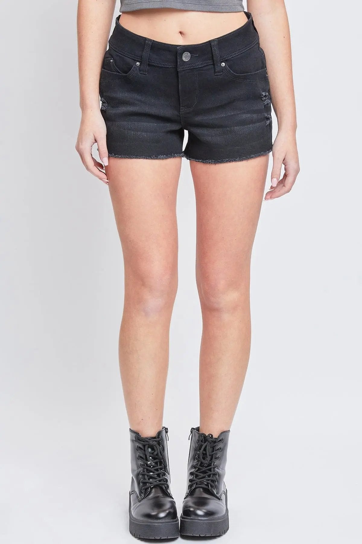 Women's WannaBettaButt Low Rise Frayed Shorts - Love Salve