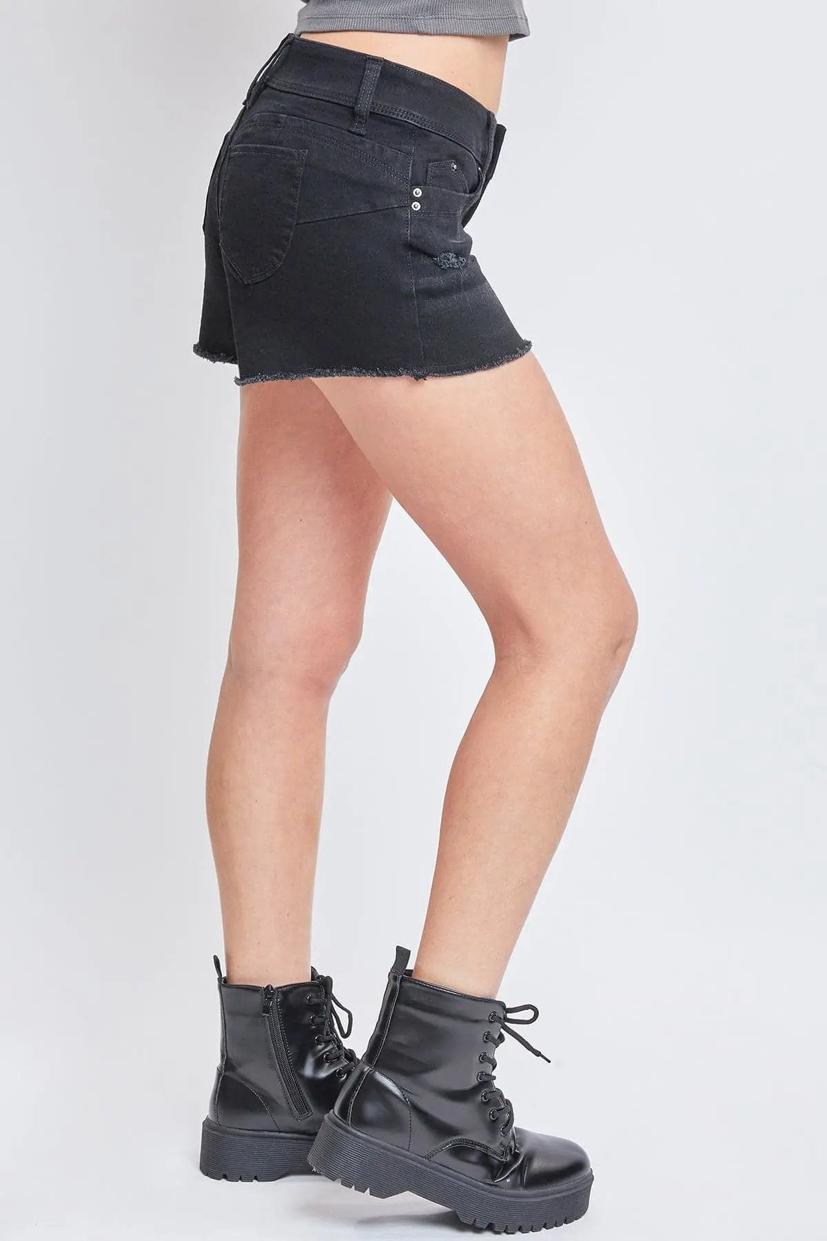 Women's WannaBettaButt Low Rise Frayed Shorts - Love Salve