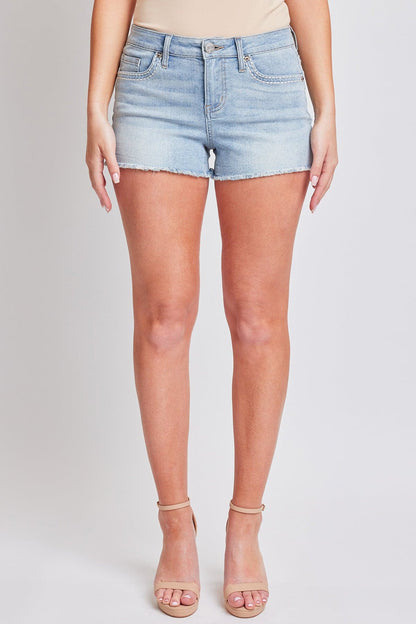 YMI JEANS: Embroidered Frayed Shorts